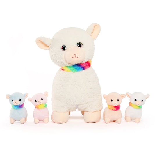 Mommy Sheep with 4 Baby Plush Toys