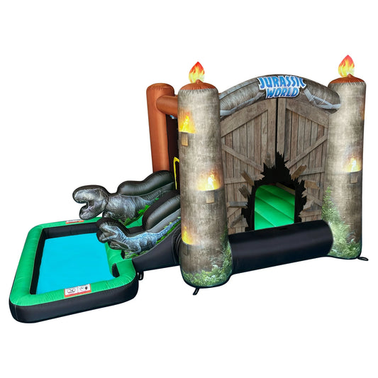 Jurassic World Bounce House Water Slide with Pool