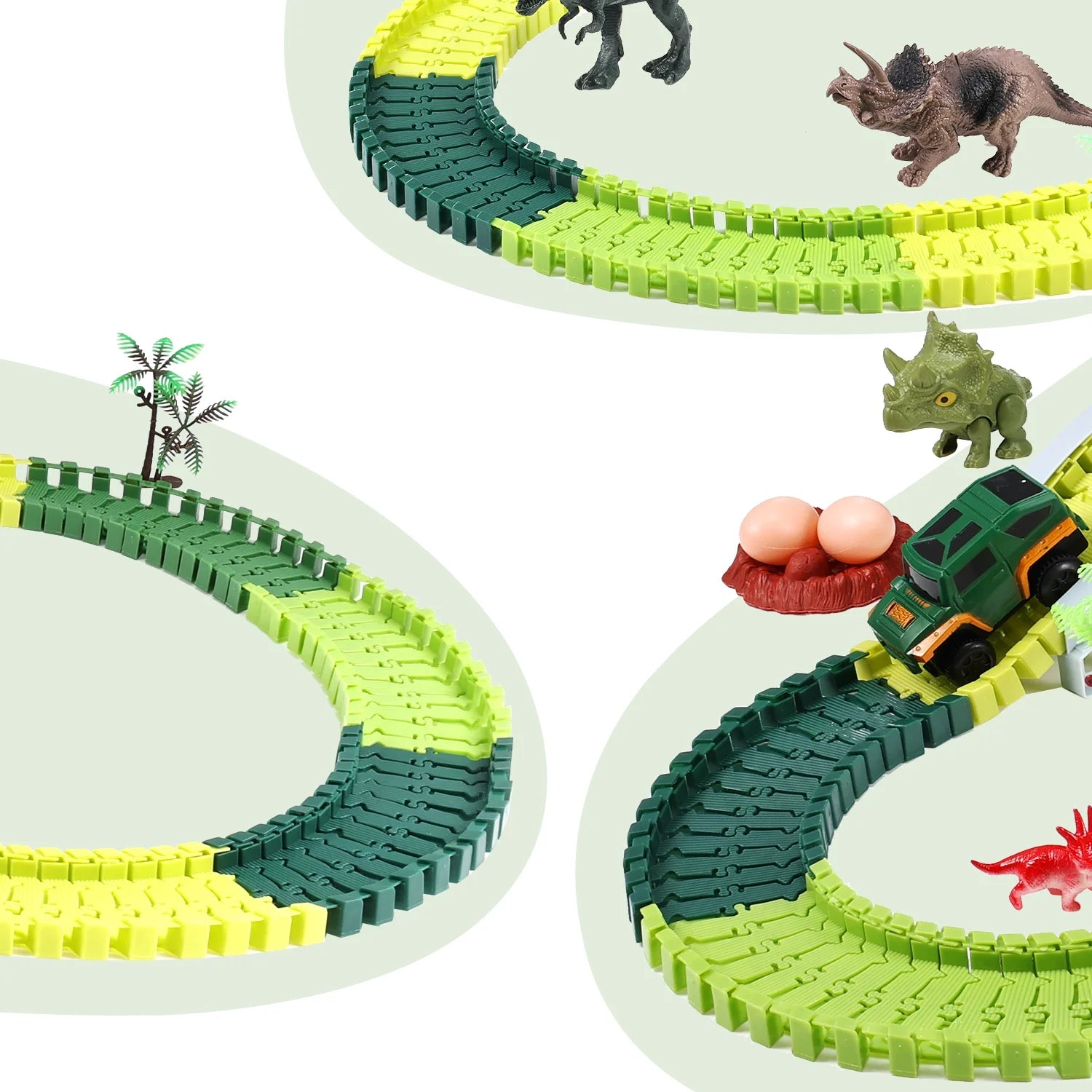 Dinosaur Toys Race Car Track Set