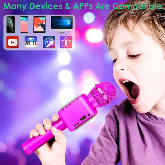 Wireless Bluetooth Karaoke Microphone for Kids