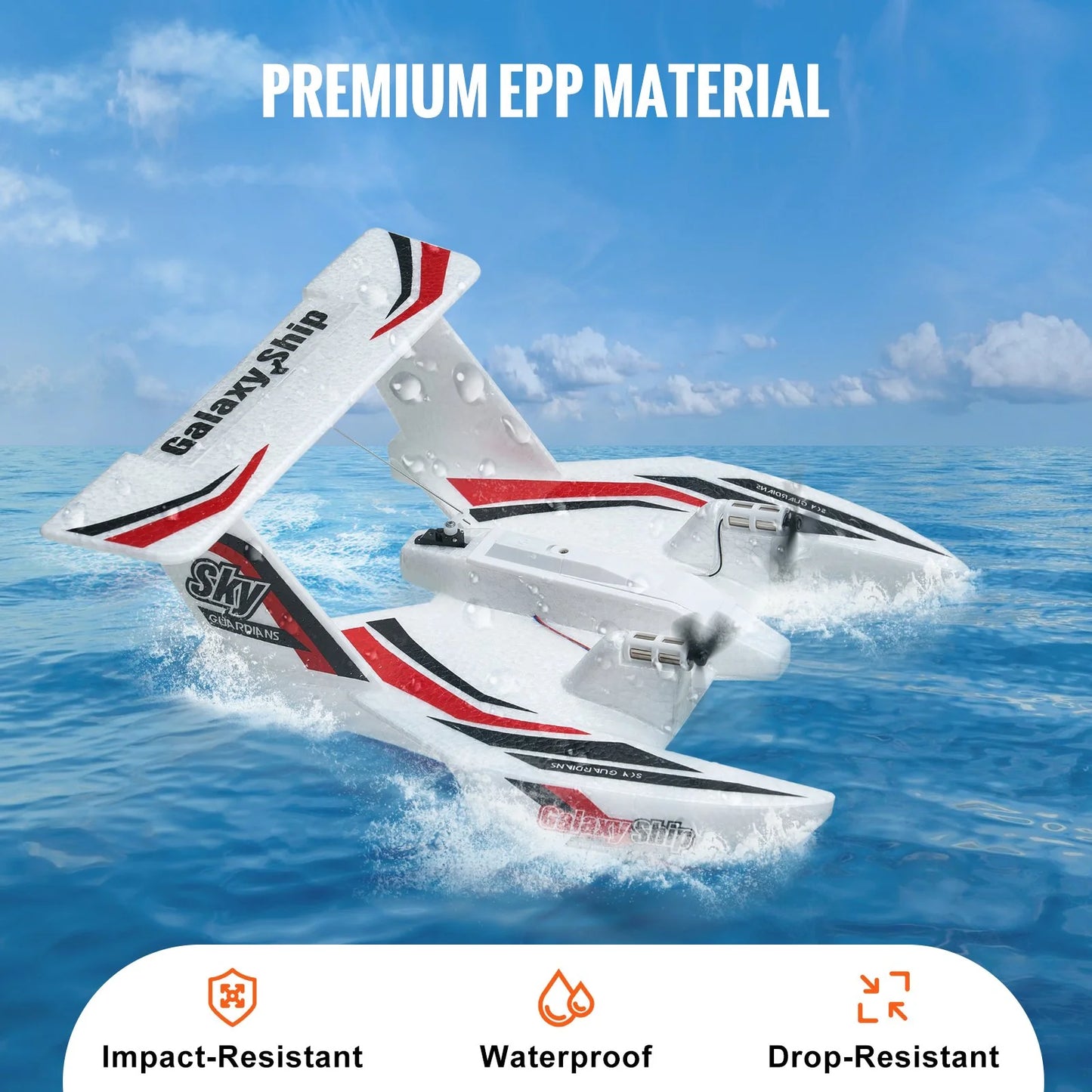 VEVOR RC Airplane Amphibious EPP Foam RC Plane Toy with 2.4 Ghz Remote Control