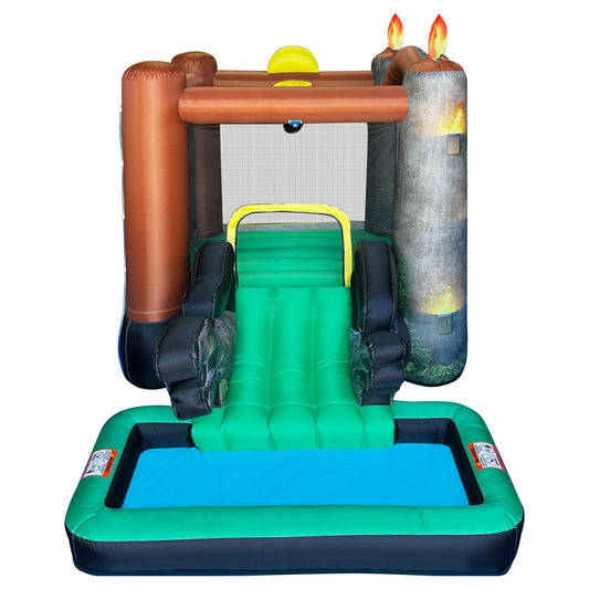 Jurassic World Bounce House Water Slide with Pool