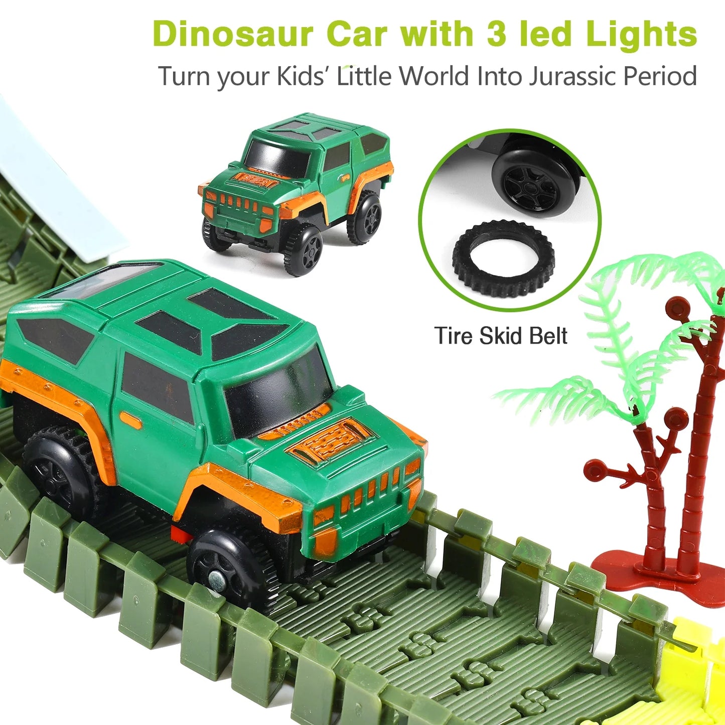 Dinosaur Toys Race Car Track Set