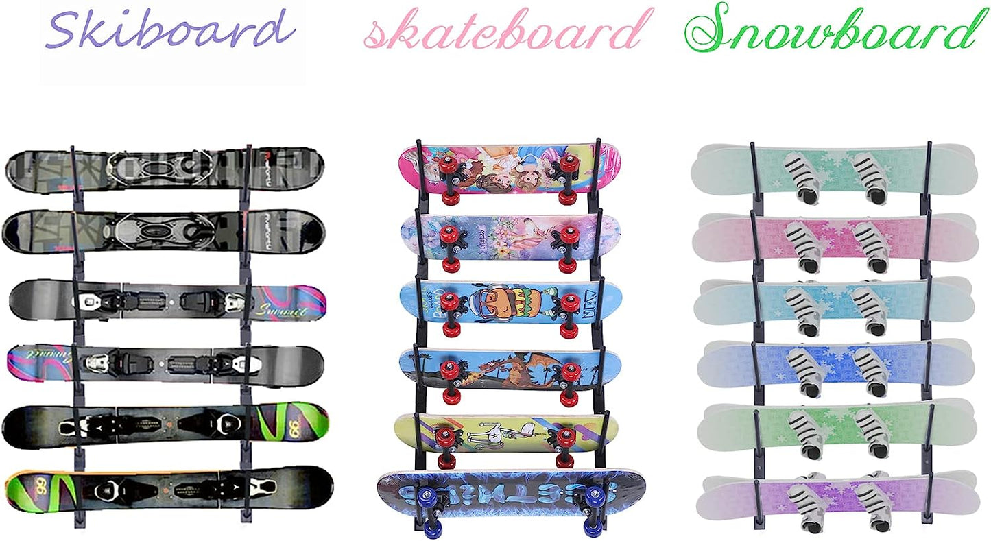 Skateboard Wall Mount Skate Board Wall Display Hanger Rack Snowboard Wall Mou...