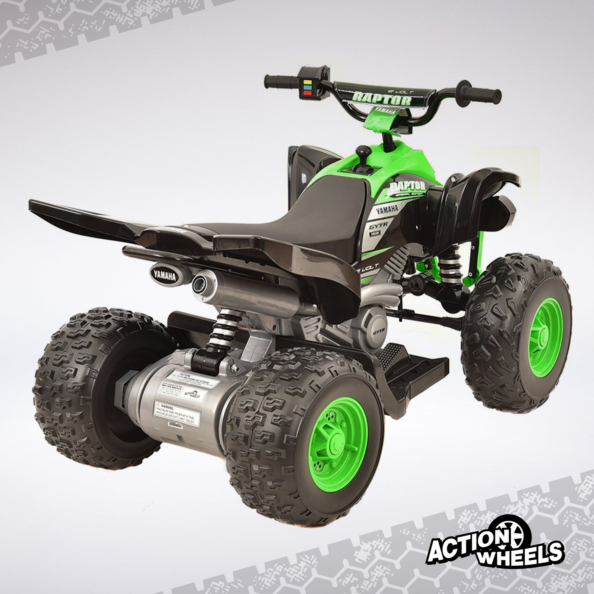 12V Raptor ATV Powered Ride-On for Boys & Girls, Ages 3+, up to 5 MPH