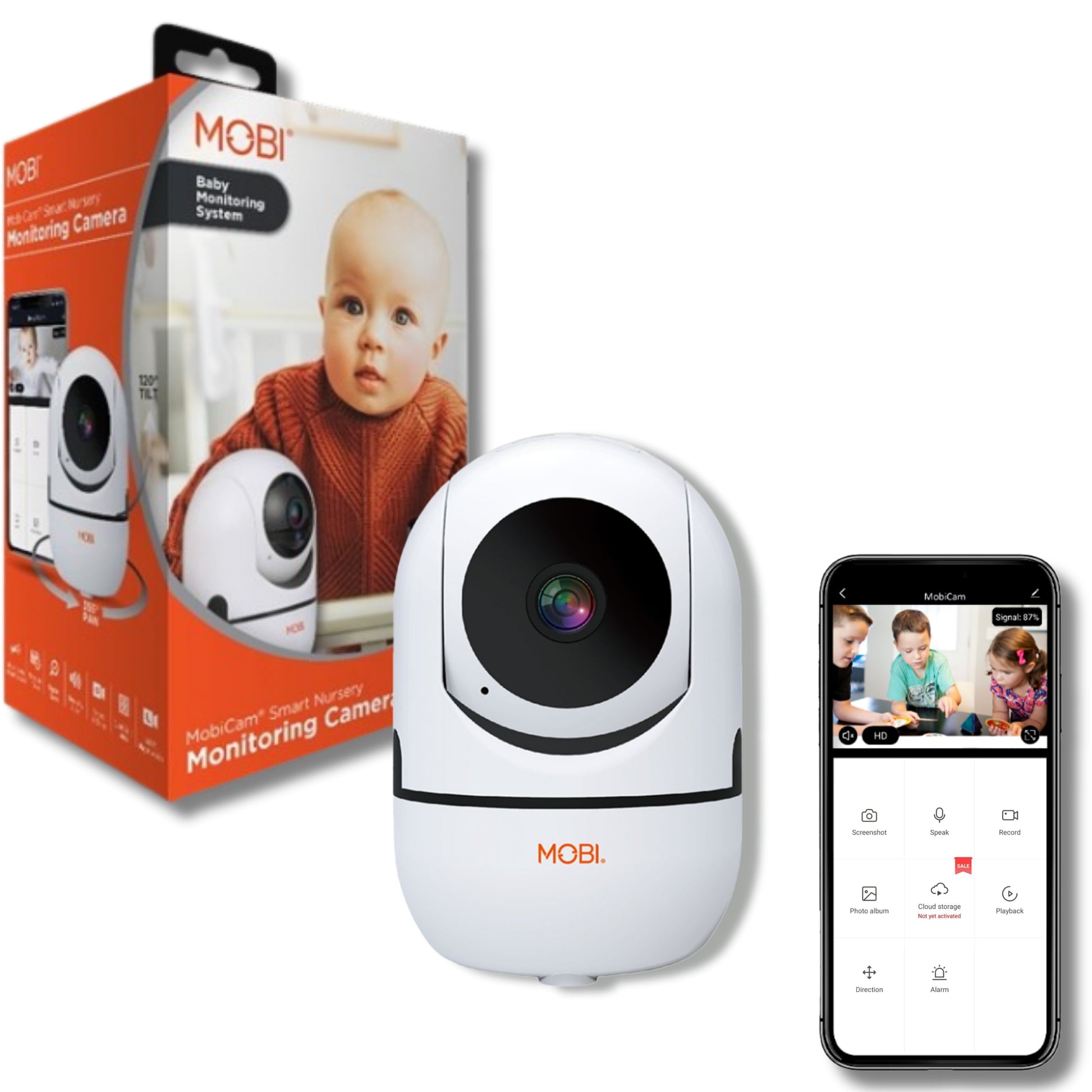 cam HDX Wi-Fi Pan & Tilt Smart Nursery Monitoring Camera, Baby Video Monitoring, Home Security