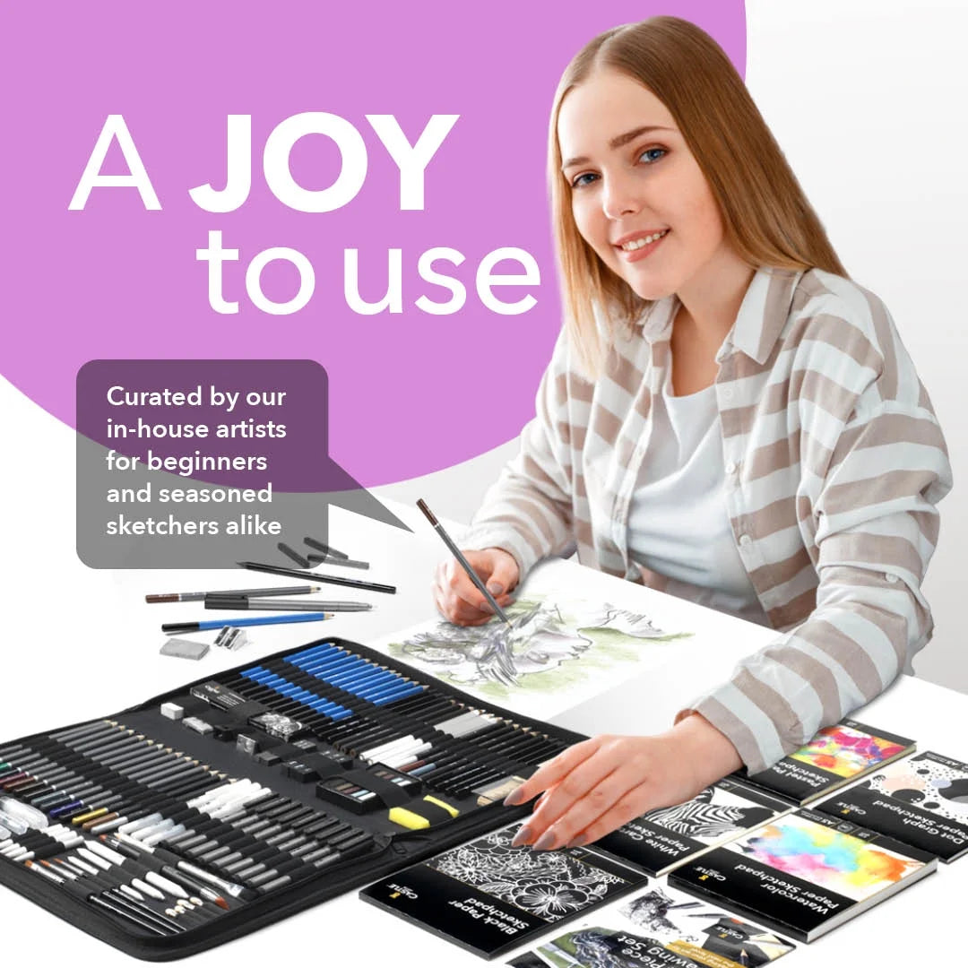 100 Piece Drawing & Sketching Set