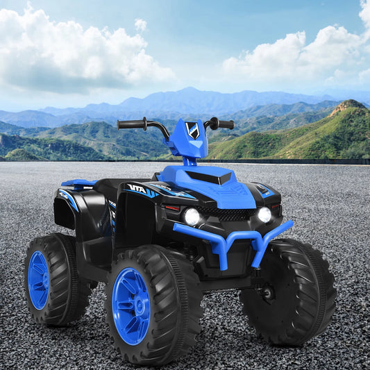 12V Electric Kids Ride on Car ATV 4-Wheeler Quad W/ Music LED Light Navy