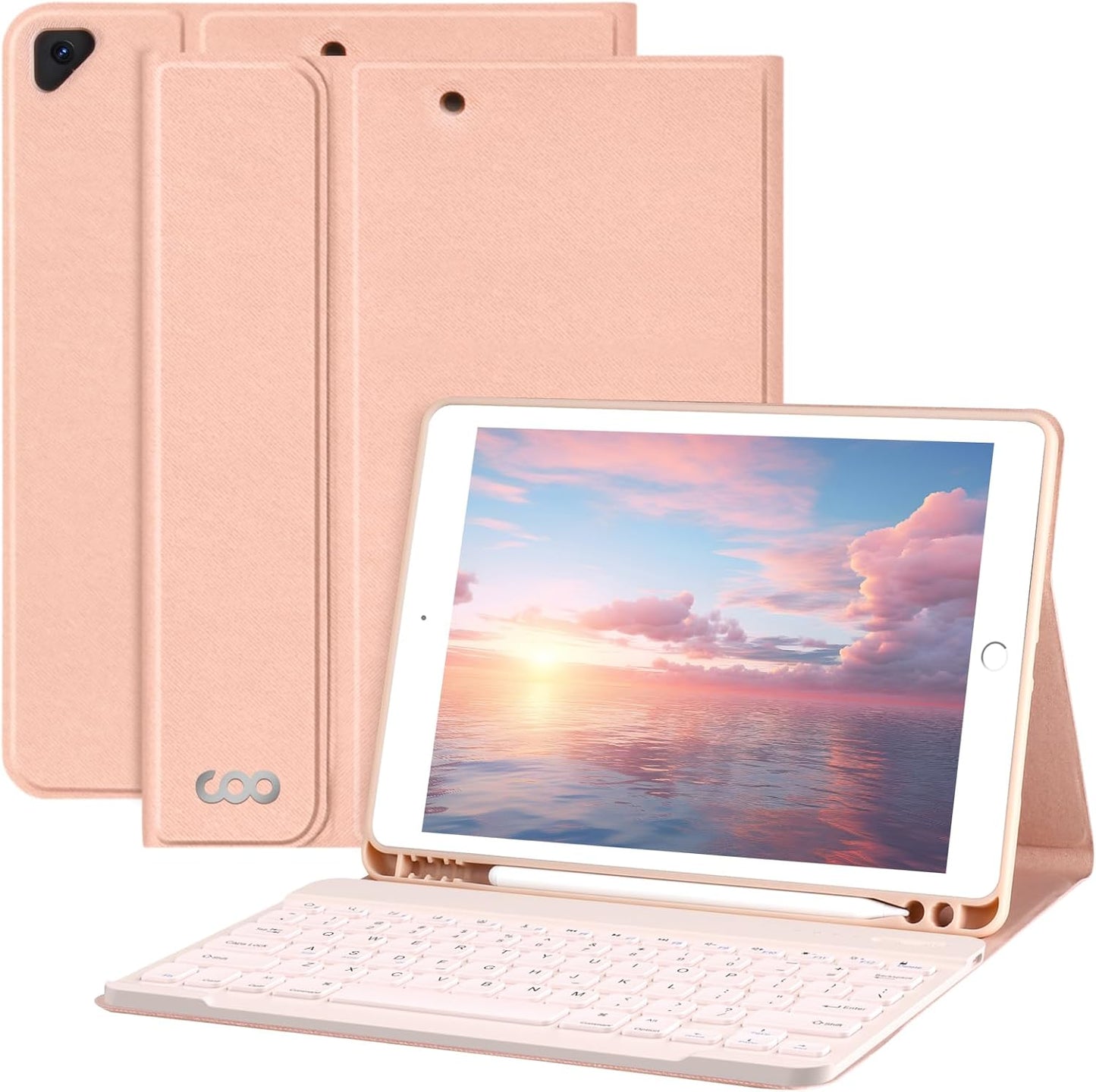 For Ipad 9Th Gen 2021 Case with Keyboard 10.2 Inch, for Ipad 8Th Gen 2020/7Th Gen 2019/Air 3/Pro 10.5 Keyboard Case, Detachable Wireless Bluetooth Keyboard with Pencil Holder for Ipad 2021 9Th