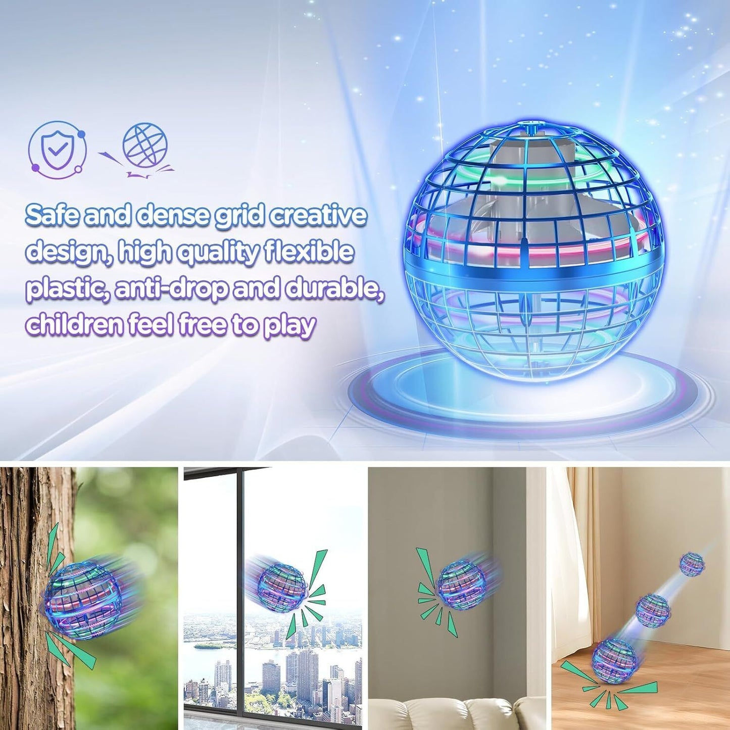 Flying Orb Ball Toys Soaring Cosmic Globe Boomerang Hover Galactic Fidget Flying