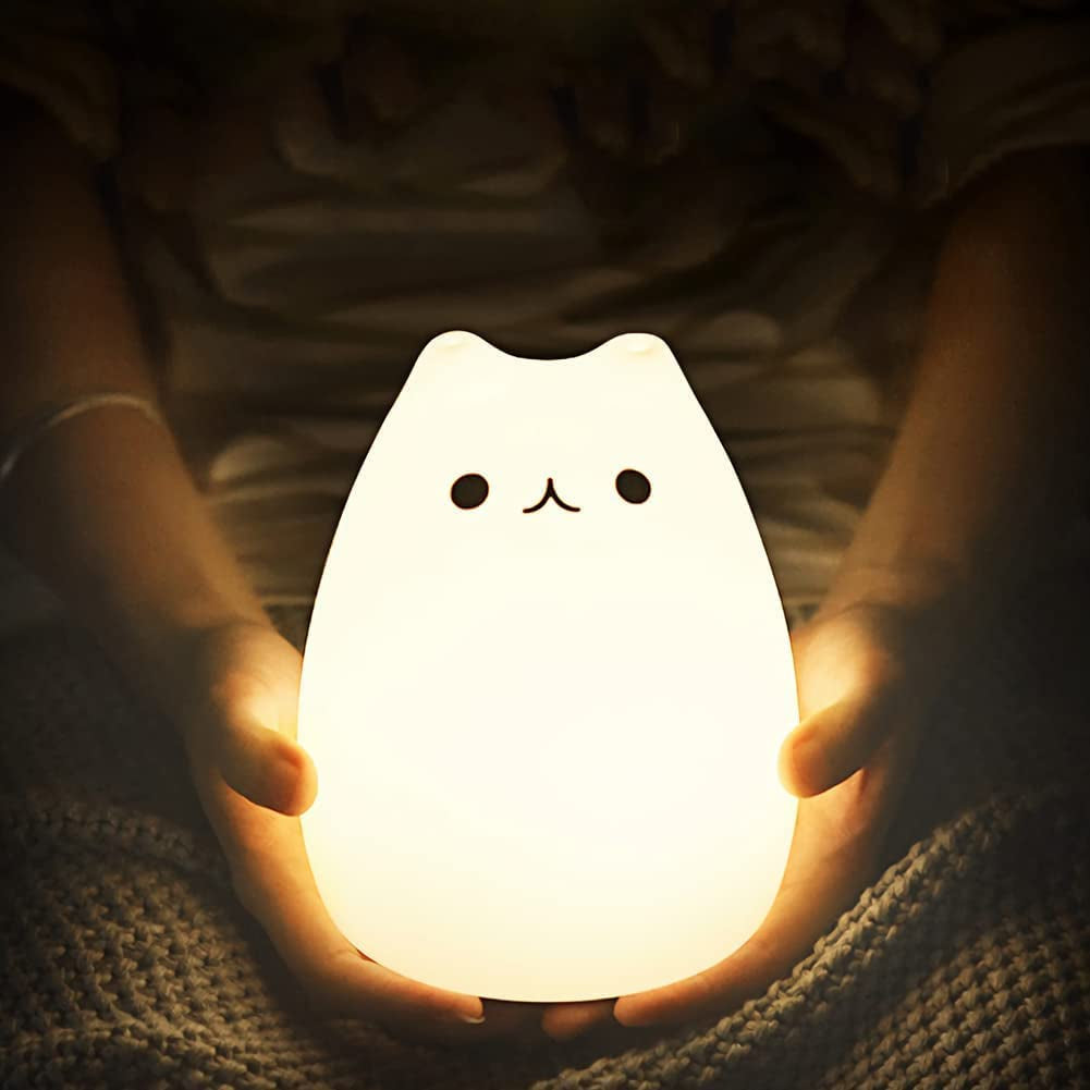 Cat Lamp, Remote Control Silicone Kitty Night Light