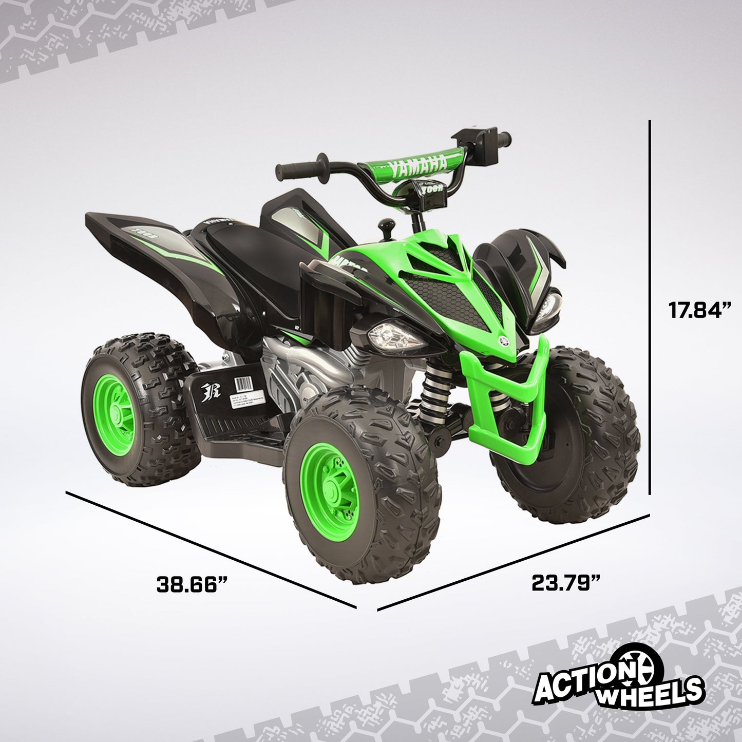 12V Raptor ATV Powered Ride-On for Boys & Girls, Ages 3+, up to 5 MPH