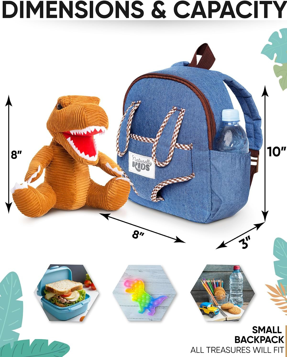 Dinosaur Backpack for Kids 3-5